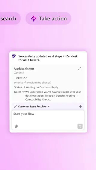 Introducing Amazon Quick.The AI layer that works wherever you work, connecting apps, understanding context, and turning answers into actions.Amazon Quick brings it all together.