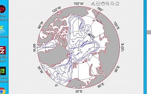 【m_map】Code4: 在球极平面投影地图中绘制海岸线与不填充的等高线
