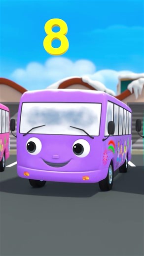🚌🔟 10 Little Buses! Let’s Count Together! 😄