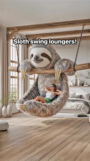 Wow! I'm gonna need one of these giant sloth swing loungers! 👏👏 | Inspiring Designs