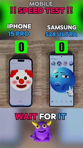 ⚡🔥 IPHONE 15 PRO VS SAMSUNG GALAXY S24 ULTRA ‼️ SPEED UP TEST ‼️#viralvideo #viralshort #shorts