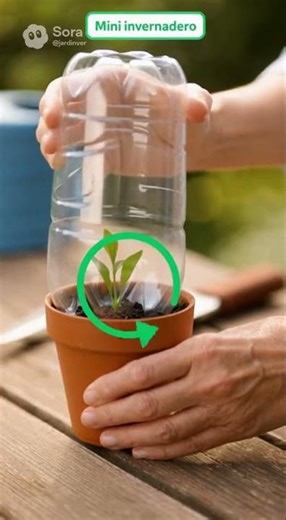 Make a greenhouse from a bottle 🌱 (Easy, cheap, and step-by-step) #homegarden #plants #insecticide