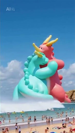 AI Giant Inflatable Dragon Battle