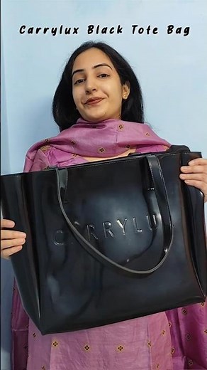 My Everyday Black Tote Bag 👜🖤 | Simple, Spacious & Budget Friendly✨💸 #totebag #myntrahaul #shorts