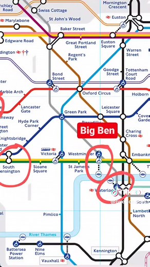 Puntos de Interés en el Mapa del Metro de Londres