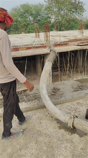 Concrete passing through pipe line 👍 #rmc #RMCPlant #RMCConcrete #abccivilengineer #Construction #pipeline #building #home #clamp | A B C Civilengineer