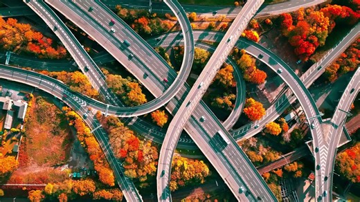 When fall takes over: Autumn from above