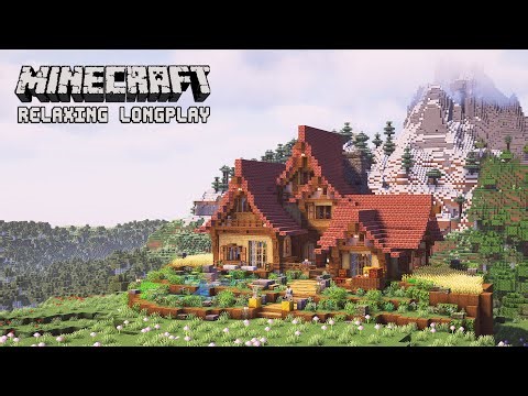 Minecraft Relaxing Longplay | We Built a Large Farm House (No Commentary)