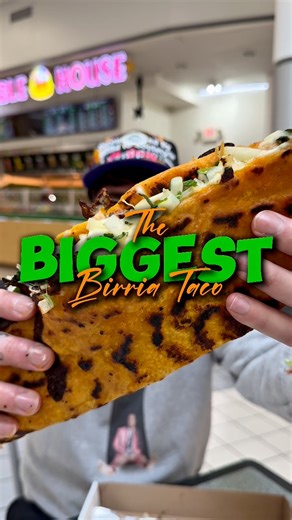 Hagerstown Eats x Cielito Lindo Mex Food 🌮📏 The BIGGEST Birria Taco in Maryland! 🌮This isn’t just a taco… it’s an experience. 🇲🇽Cielito Lindo is serving up an absolute monster Birria Taco, packed, juicy, and dripping with flavor. ⚠️ Pro tip: Bring a friend. You’re gonna need backup. 📍 Cielito Lindo - Valley Mall Food Court 👌🏼Come hungry. Leave impressed. #CielitoLindo #BirriaTaco #MarylandEats #TacoLovers #FoodWorthSharing #HagerstownEats #hagerstownmd #foodie | Hagerstown Eats