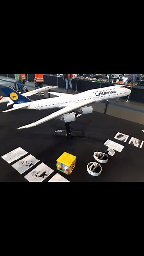 Boeing 747-8 Lufthansa 1:50 by @legomanufaktur seen at @brickingbavaria 2025 | The Bricks Box