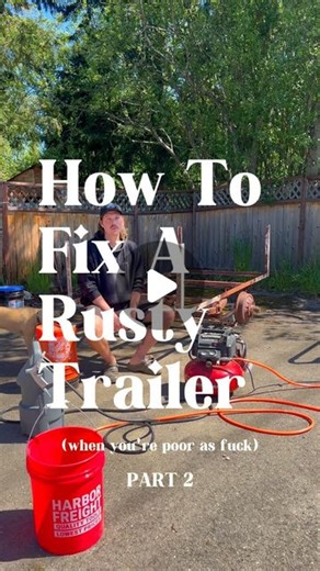 Jake on Instagram: "How to fix a rusty trailer part 2 #repair #rebuild #trailer #construction #building #diy #dirtbag"