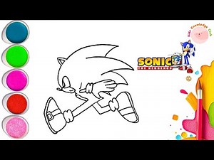 Sonic the Hedgehog Drawing and Coloring | How to Draw Sonic | Easy Step-by-Step Drawing for Kids