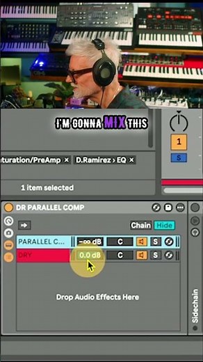 Parallel compression on your drums done right🥁🔊 ‪@theravenstudiosmusic‬ #musicproduction #abletonlive