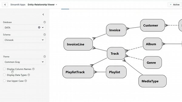 ERD Viewer with Streamlit in Snowflake
