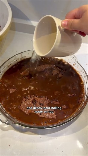 Chocolate Pudding Cake 🤎 A self-saucing cake that is warm, gooey