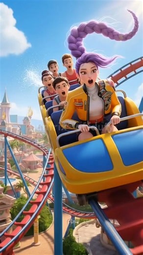 The Scream Cam: A Roller Coaster Revolution #huntrix #kpopdemonhunters #shorts
