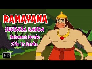 Ramayana - Sundara Kanda - Hanuman Meets Sita In Lanka - Full Animated Movie - Stories for Kids
