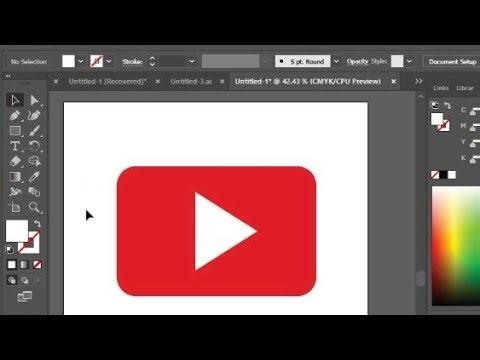 How to create a YouTube logo | graphic design | illustrator | Photoshop #virl #youtube