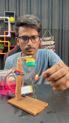 Fire Detect and Automatic Water Spray Project | Flame Sensor + Relay Module #shorts #project #tech