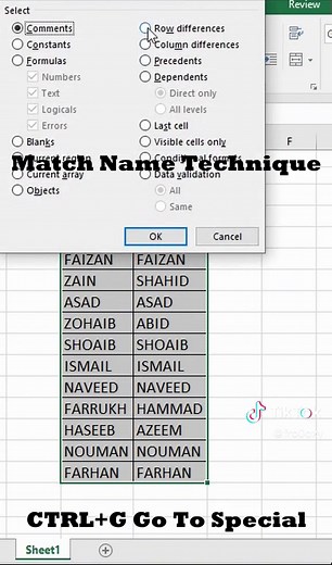 Excel Name Matching Technique Tutorial