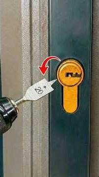 Billions Don’t Know This! Emergency Door Opening Without a Key Using a Spade Drill Bit