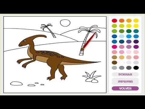 Juego de Colorear Dinosaurios Para Niños