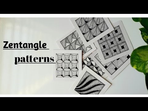 Zentangle Patterns for Beginners Step- by-Step Tutorial |zentangle art| zendoodle |