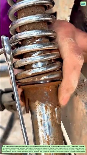 Shock Spring Removal Using Lever Technique
