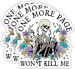 (3PCS) One More Page Sticker, acotar Book Set, Skeleton Sticker, Kindle Paperwhite, Kindle Sticker booktok, Horror Sticker, Book Sticker for Kindle Adult, booktok Sticker, Paperwhite Kindle