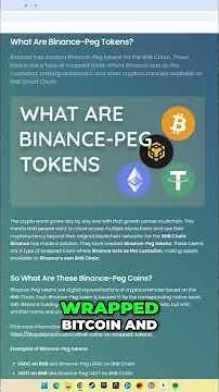 Binance Pegged Tokens: Explained Simply! Wrapped Bitcoin #wbtc #wrapped #bitcoin #usdt