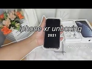 Iphone Xr unboxing ✨🤍 | + accessories