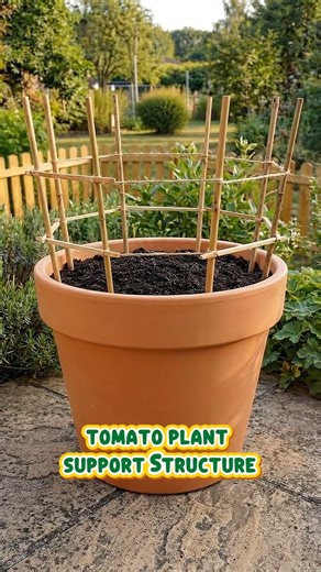 Beautiful Outdoor Tomato Plant Support Structure & Growth Timelapse 🍅🌱