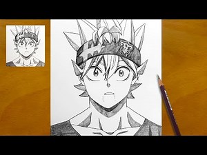 How to Draw Asta from Black Clover || Asta Pencil Drawing || Anime Sketch