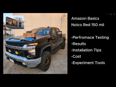 Amazon Basics Car + Noico Red 150 mil Sound Deadening Before & After