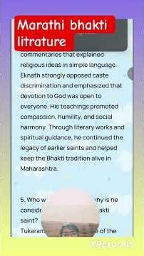 Marathi bhakti litrature tukaram