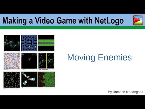 09 NetLogo Tutorial - Agent Based Model to Make a Video Game - Moving Enemies