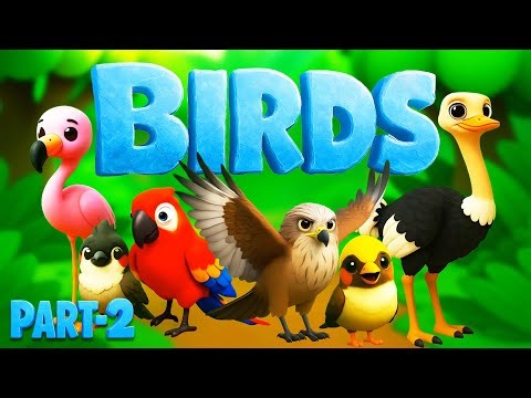 Birds for Kids | Learn Birds Names & Sounds | Cute birds animation | Fun Learning Video 2