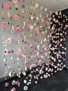 Silk Artificial Peony Garland, Faux Pink Flower Wall Hanging, Floating Flower, Garden Party Decor, Real Touch Flower, Bridal Shower Decor - Etsy