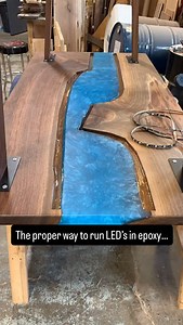 16K views · 4.9K reactions | This is the proper way to run LED’s in an epoxy table top! Would you have done anything differently? - #LED #RiverTable #CustomMade #HandMade | Jeff Mack Designs | Facebook