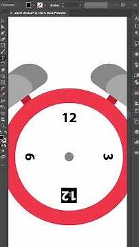 How to Draw a Alarm Clock in Adobe Illustrator #vector #drawing #easydrawing #graphicdesign