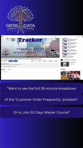 Free 50 Days Tamil SQL Masterclass: Advanced Data Engineering Interview Questions (தமிழில்)