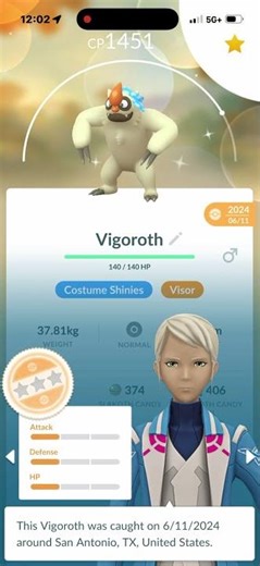 Shiny Visor Slakoth Complete Set In Pokémon Go
