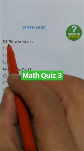 Math Quiz 3