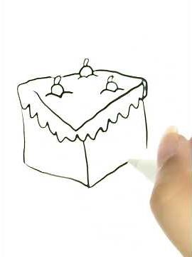 🍰🎨 Learn to draw a delicious slice of cake step-by-step!