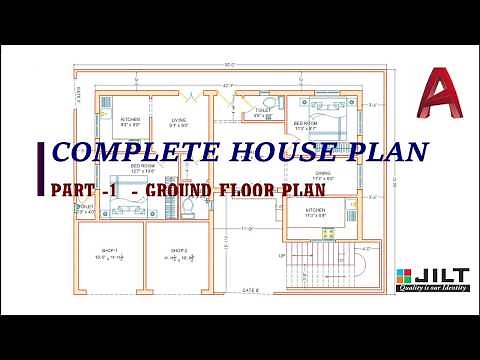 Ground Floor Plan Part - 1 ( Complete Dimensions )