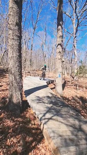 My dad and I MTB riding in Arkansas Okbridge Mountain Bike trails #mountainbiking #mtbfun #mtbtravel