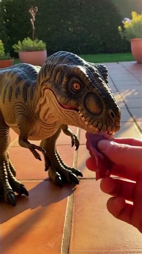Feeding My Pet T-Rex! 🦖 Interactive Dinosaur Toy Eats Meat!