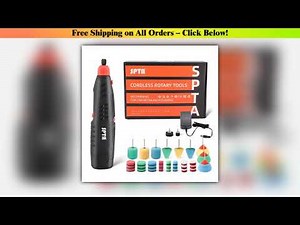 SPTA 12V Cordless Rotary Mini Car Polisher ,Car Electric Drill, 5,000-25,000 RPM Small Buffer