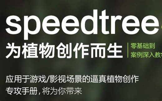 【专业全面的三维树木建模工具软件（SpeedTree）系统中文教程】