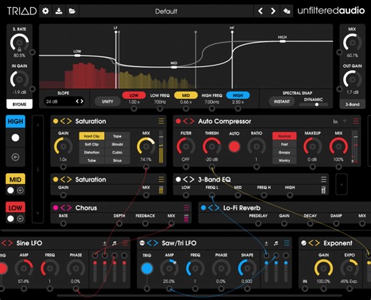 Unfiltered Audio TRIAD Multi-band Effects Plug-in